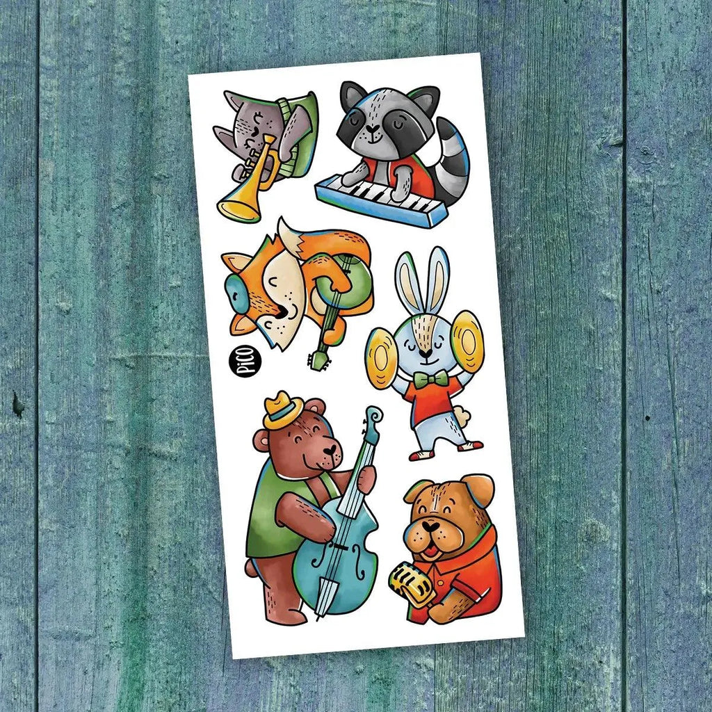 TATOUAGE TEMPORAIRE - LA BANDE MUSICALE D'ANIMAUX