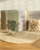 COFFRET CRÉATIF / JARDINIERE POUR PLANTE EN PERLES DE BOIS / BRIN BRUN