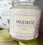 CHANDELLE MÈRE-VEILLEUSE / LILAS & MIEL
