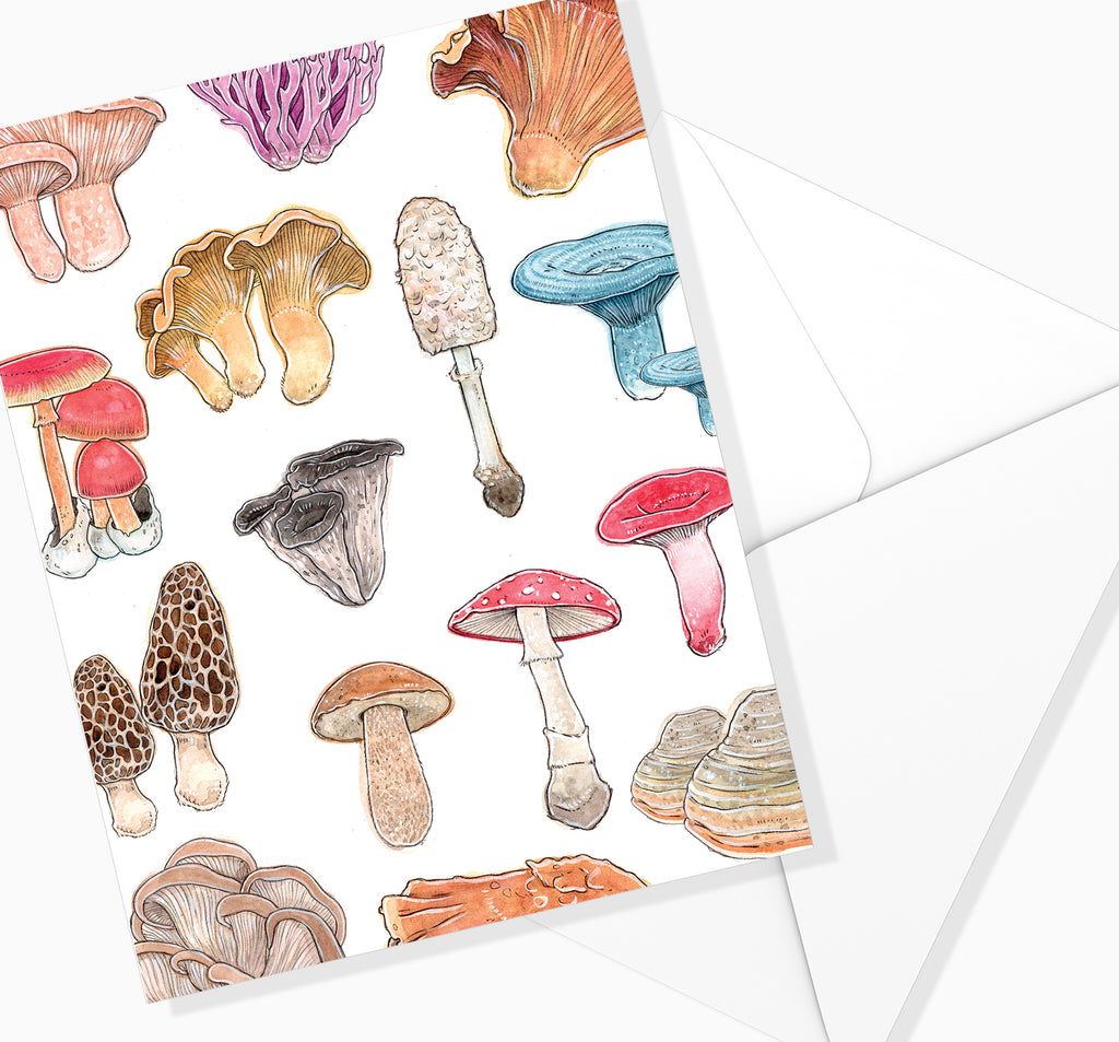 Carte Les Champignons - BLANC / MARIE-ÈVE ARPIN
