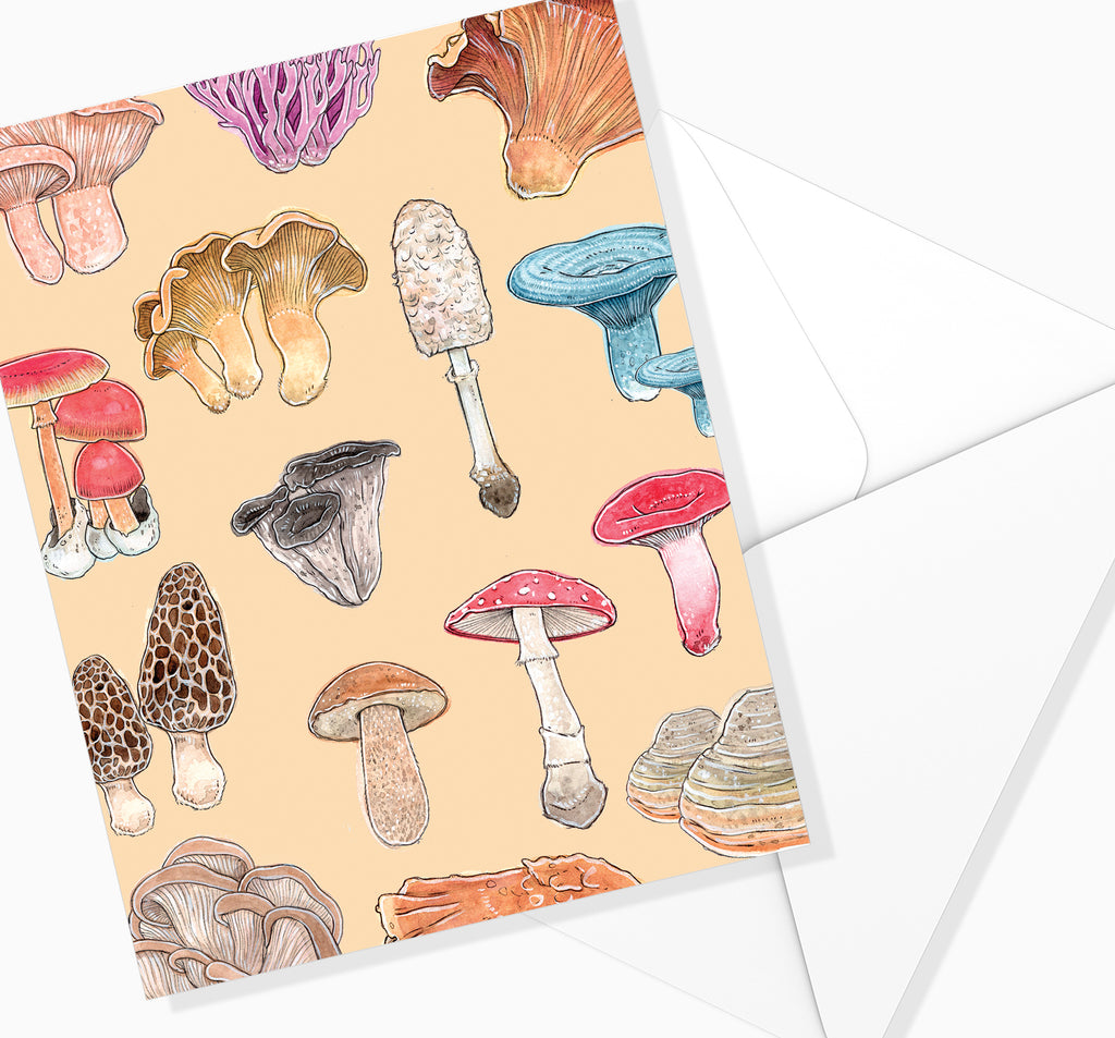 Carte Les Champignons - JAUNE / MARIE-ÈVE ARPIN