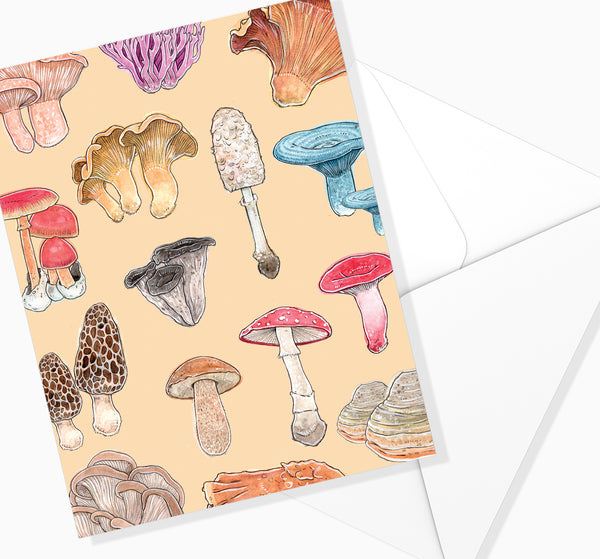Carte Les Champignons - JAUNE / MARIE-ÈVE ARPIN