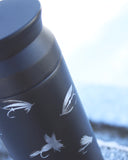Tasse ISOTHERME - Motif de Mouches à Pêche - 12 onces / RETOUR A LA TERRE