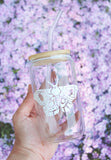 Verre - Couvercle de Bambou et Paille en Verre - Papillon de Nuit / MARIE-ÈVE ARPIN