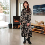 Robe 7/8 berbéris / Noir et cognac // Rien ne se perd