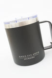 Tasse ISOTHERME - Béluga et Coeur - Noir - 12 onces / MARIE-ÈVE ARPIN