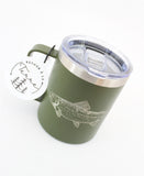 Tasse ISOTHERME À POIGNÉE - Truite Mouchetée - Couleurs variées - 14 onces / RETOUR À LA TERRE
