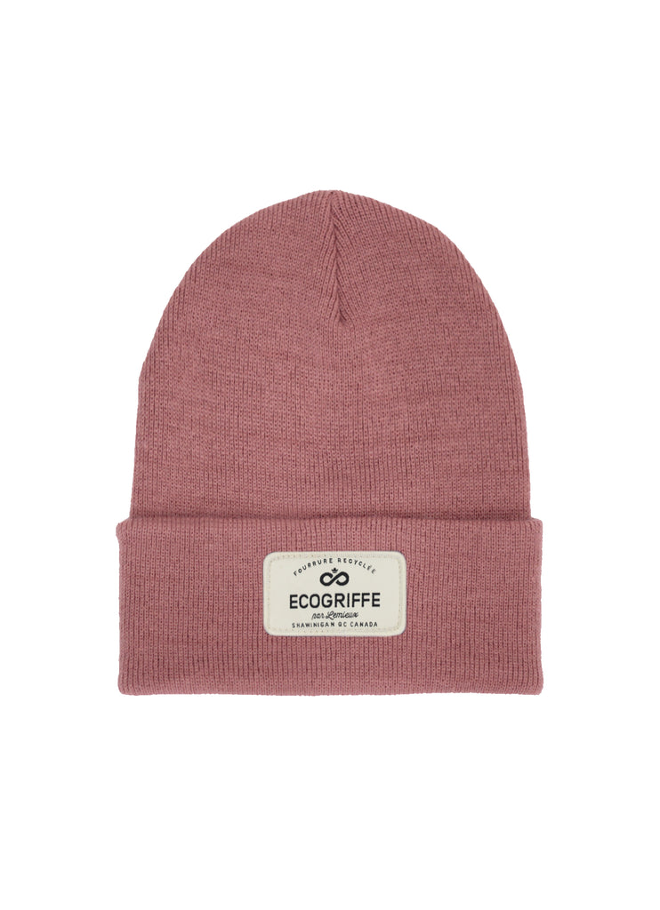 TUQUE TRADITION ADULTE – ROSE CENDRÉ / ÉCOGRIFFE