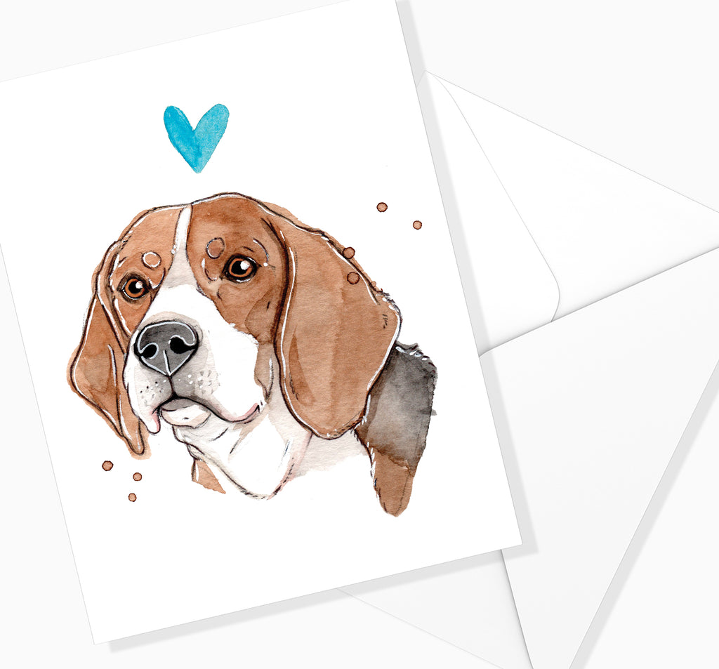 CARTE DE SOUHAIT / Beagle / MARIE-ÈVE ARPIN