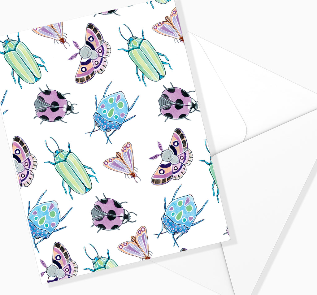 CARTE DE SOUHAIT / MOTIF INSECTES / MARIE-ÈVE ARPIN