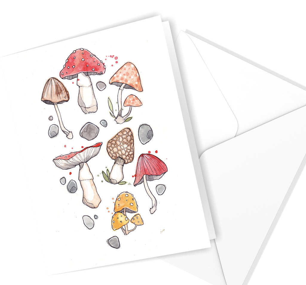 CARTE DE SOUHAIT / Les Champignons / MARIE-ÈVE ARPIN