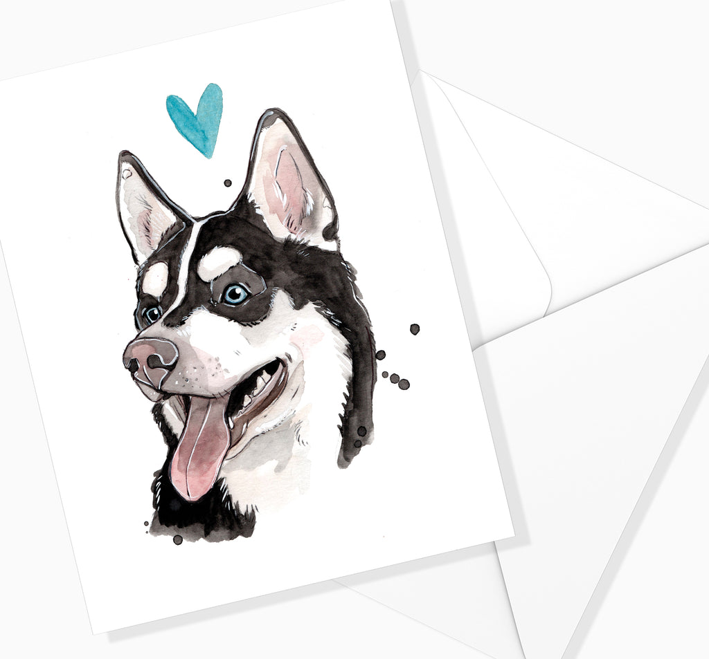 CARTE DE SOUHAIT / Husky / MARIE-ÈVE ARPIN