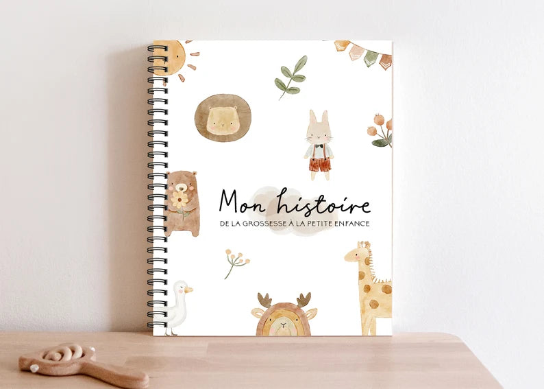 COMBO GROSSESSE-BÉBÉ / ANIMAUX AQUARELLE // RAINBOWS AND LOLLOPOPS INC.
