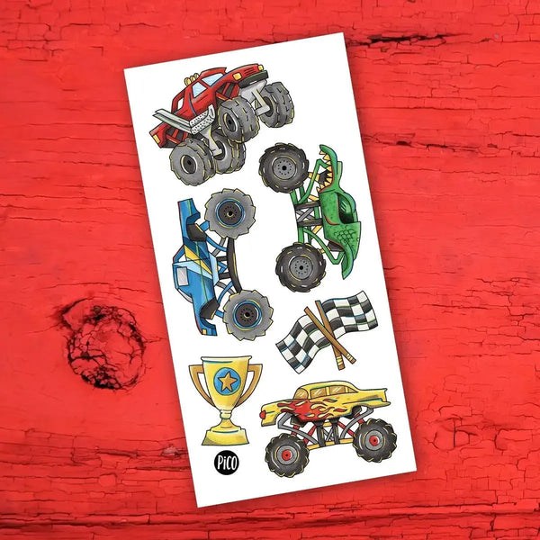 TATTOO TEMPORAIRE - LES CAMIONS MONSTRES