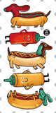 TATOUAGES KETCHUP LE CHIEN SAUCISSE / PICO