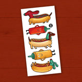 TATOUAGES KETCHUP LE CHIEN SAUCISSE / PICO