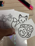 Kit DIY – Crée tes autocollants holographiques ! - Axololt champignon renard