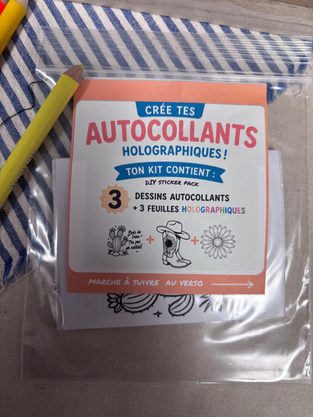 Kit DIY – Crée tes autocollants holographiques ! - Amour country