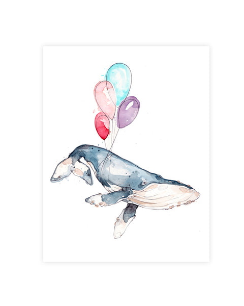 Affiche Baleine aux Ballons - Marie-Ève Arpin