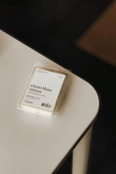 PASTILLES DE CIRE DE SOYA -  CITRON BLANC VÉTIVER / MARÉE