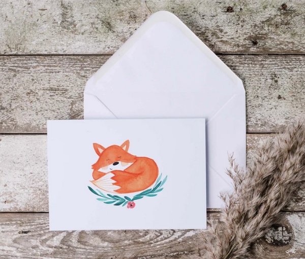 Carte de souhait RENARD - L'ATELIER DE MORGANE