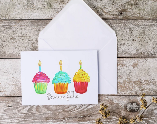 Carte de souhait CUPCAKES - L'ATELIER DE MORGANE
