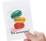 Carte de souhait MACARONS - L'ATELIER DE MORGANE