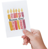 Carte de souhait CHANDELLES DE FÊTE - L'ATELIER DE MORGANE
