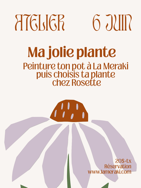 ATELIER Ma jolie plante / collabo avec Rosette ( bien lire la description)