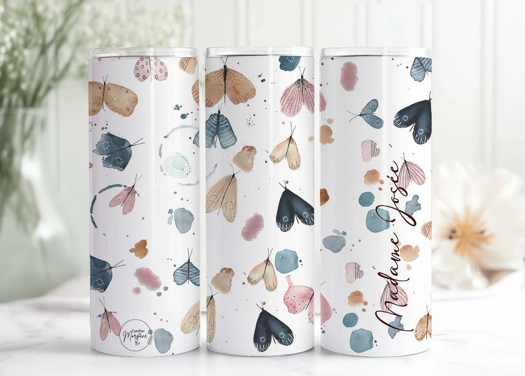 Atelier de Morgane // Tasse isotherme - papillons