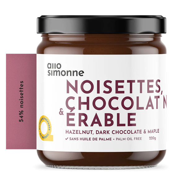 TARTINADE NOISETTES, CHOCOLAT NOIR ET ÉRABLE // ALLO SIMONNE