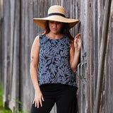 Camisole Swing - Feuillage noir et blanc // Rien ne se perd