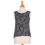 Camisole Swing - Feuillage noir et blanc // Rien ne se perd