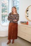 Jupe 7/8 pruche / Corduroy cognac // Rien ne se perd