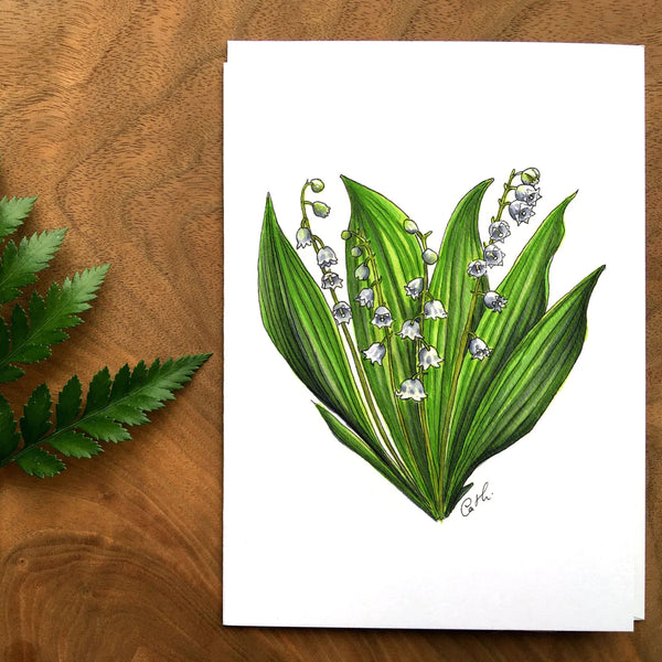 CARTE DE SOUHAITS - COEUR DE MUGUET / CATHERINE PLANTE ARTISTE