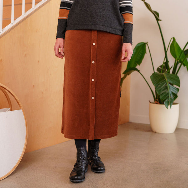 Jupe 7/8 pruche / Corduroy cognac // Rien ne se perd