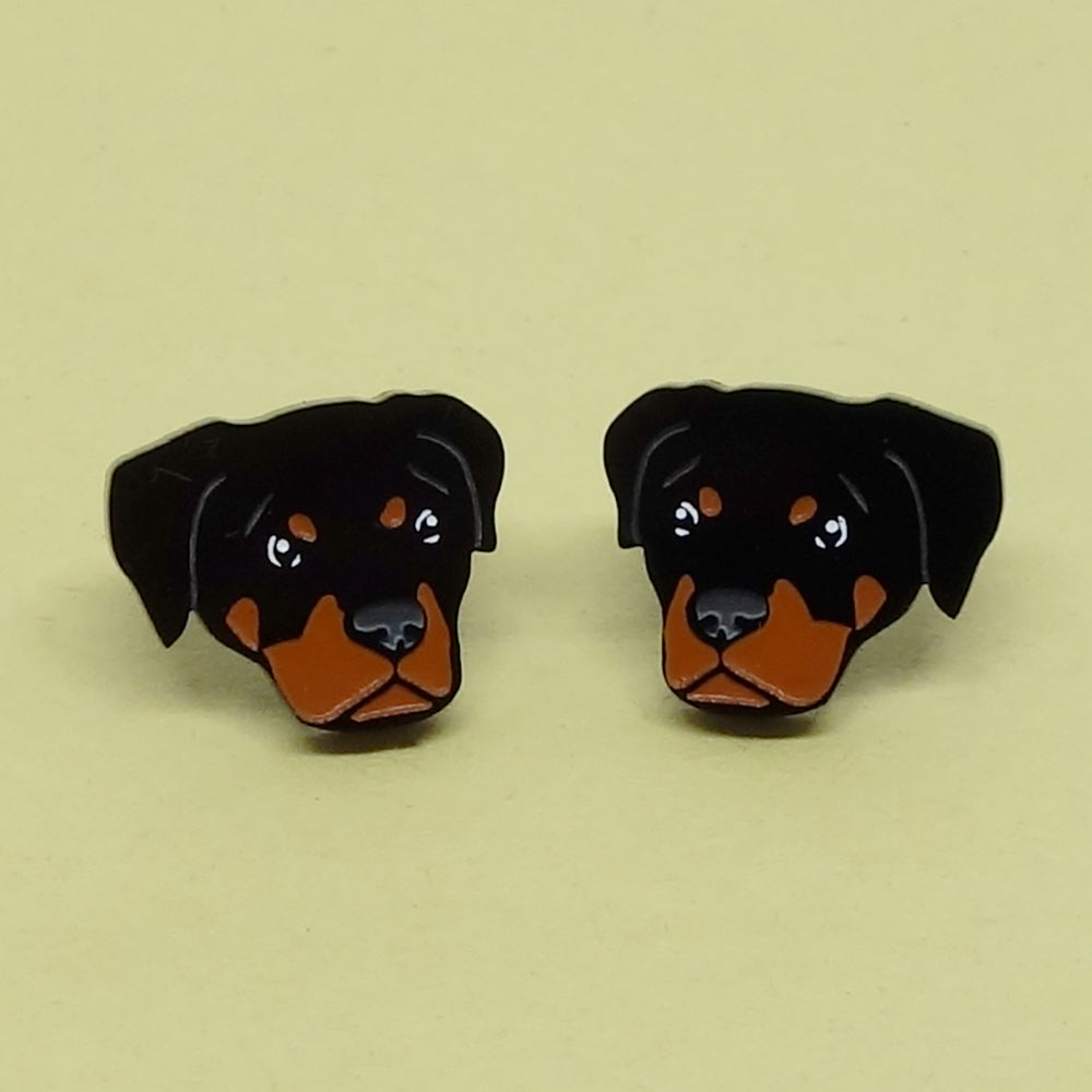 BOUCLES D'OREILLES - CHIEN ROTTWEILER / LILIPOP