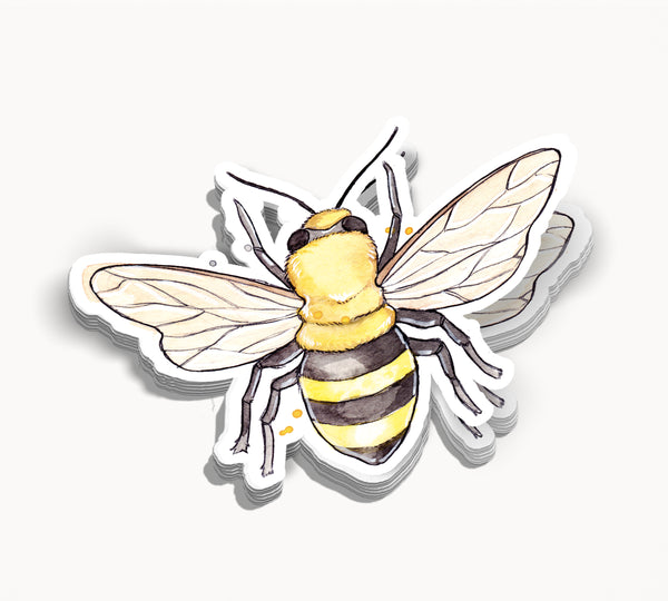 Un Autocollant D'abeille Sur Un Fond Transparent | PSD Premium Un Autocollant D'abeille Sur Un Fond Transparent | PSD Premium