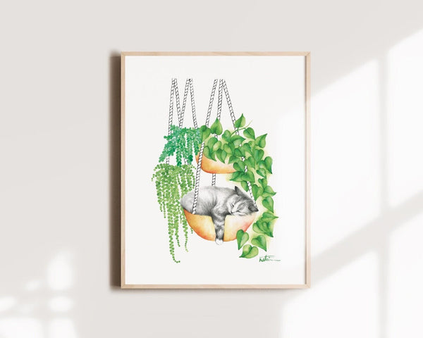 CHAT QUI DORT  /  PLANTES / KATRINN PELLETIER